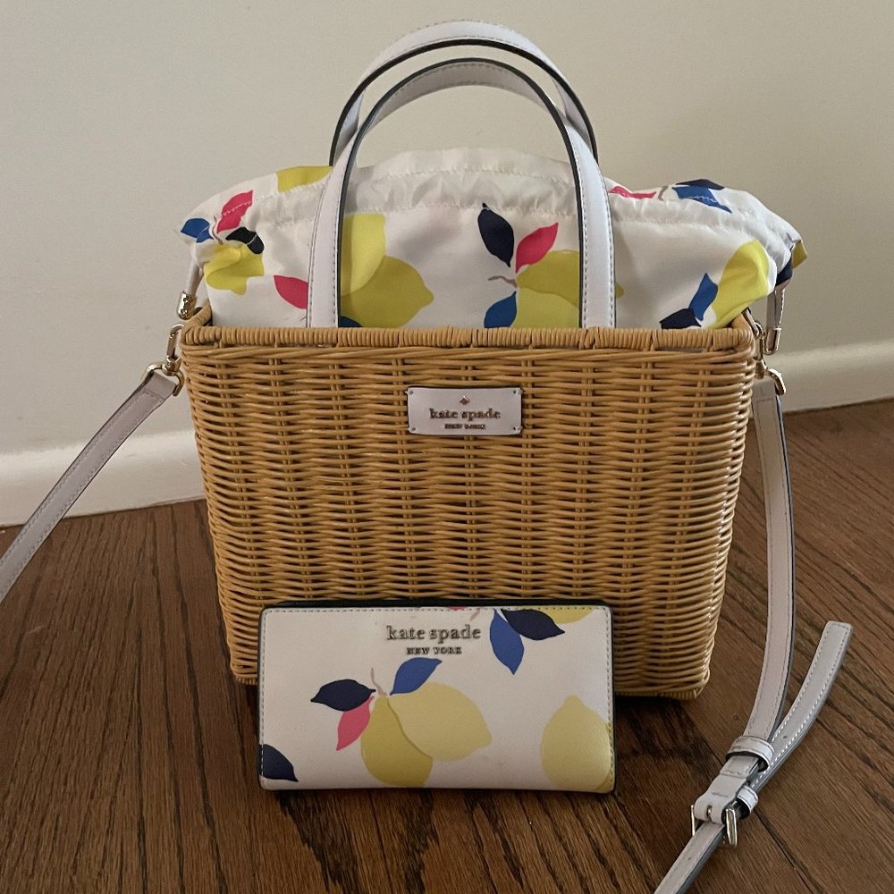 Kate Spade Matching Lemon Purse and Wallet